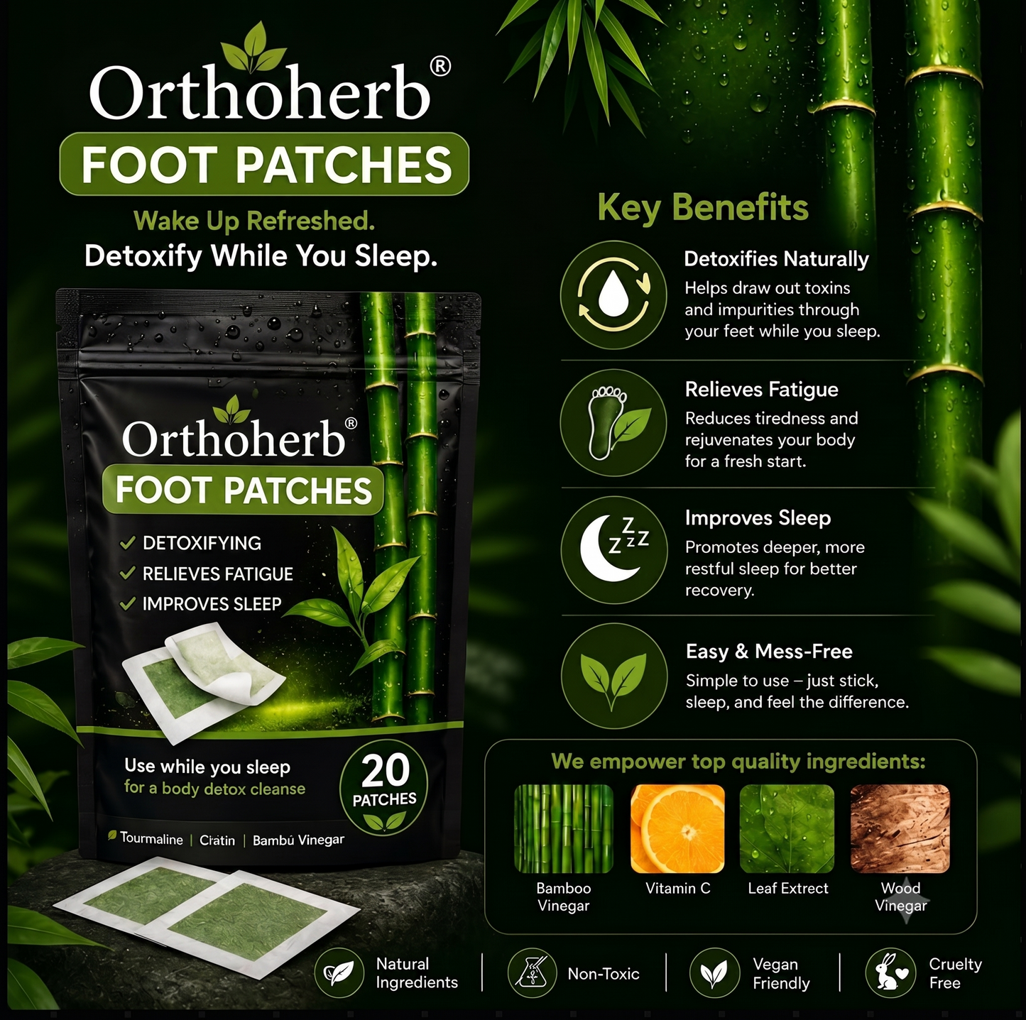 Orthoherb® Herbal Foot Patches