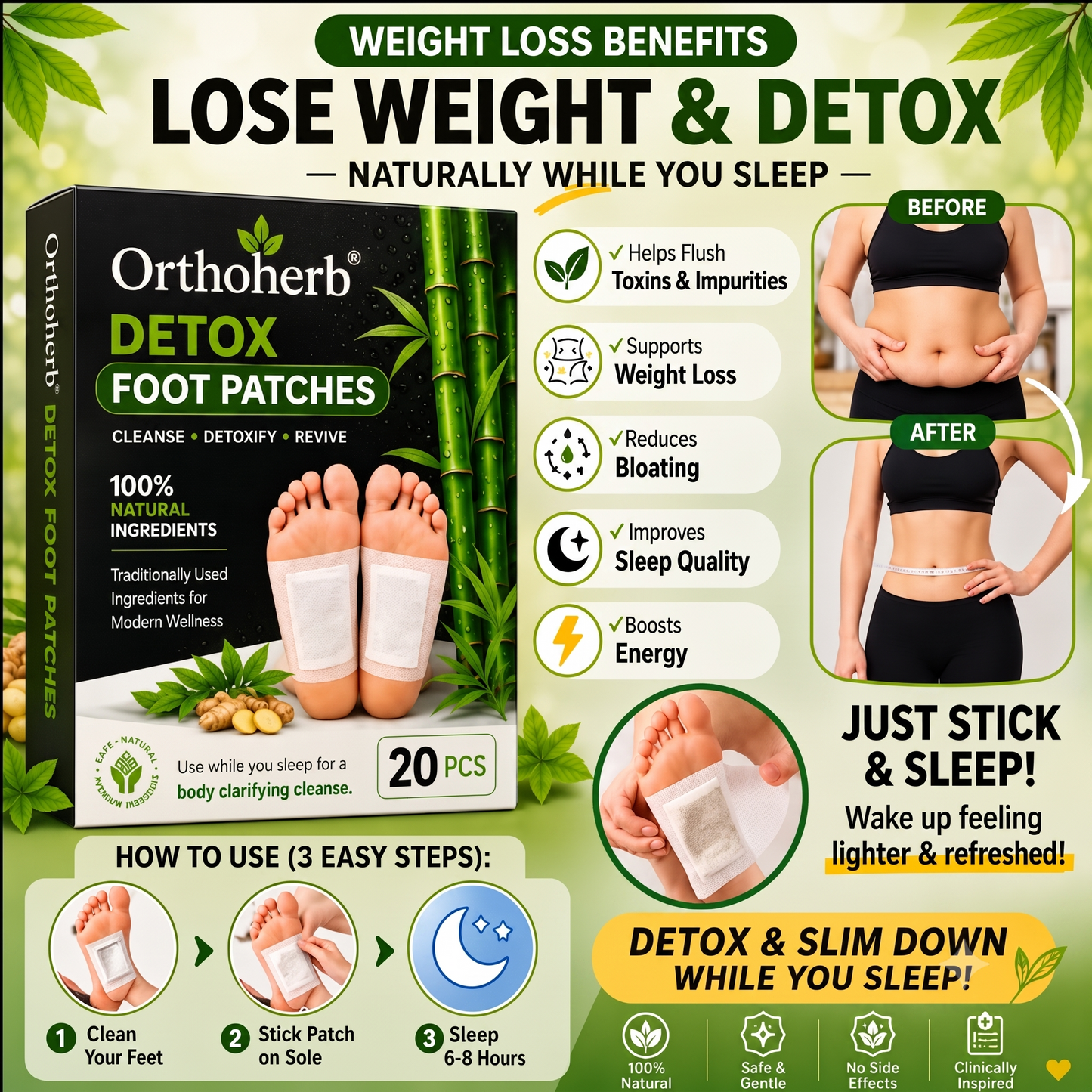 Orthoherb® Herbal Foot Patches